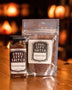 Cinnamon Sugar by Steel City Salt Company displayed in a jar and resealable pouch on a wooden table with warm ambient lighting. Available at Huckle Bee Farms LLC.