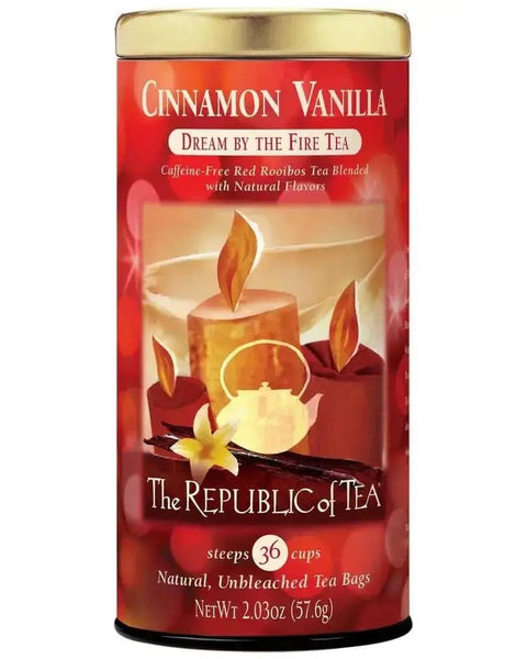 🎄 Cinnamon Vanilla Red Tea Bags 🎄 - Tin 36 Tea Bags - Huckle Bee Farms LLC