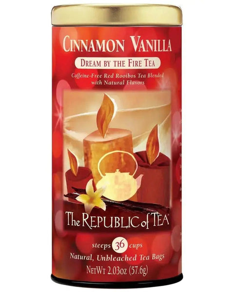Cinnamon Vanilla Red Tea Bags - Tin 36 Tea Bags - Huckle Bee Farms LLC