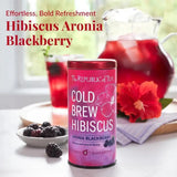 Cold Brew Hibiscus Aronia Blackberry Iced Tea Pouches - 6 Pouches - Huckle Bee Farms LLC