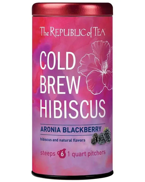Cold Brew Hibiscus Aronia Blackberry Iced Tea Pouches - 6 Pouches - Huckle Bee Farms LLC