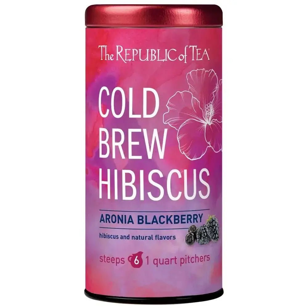 Cold Brew Hibiscus Aronia Blackberry Iced Tea Pouches - 6 Pouches - Huckle Bee Farms LLC
