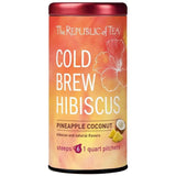 Cold Brew Hibiscus Pineapple Coconut Iced Tea Pouches - 6 Pouches - Huckle Bee Farms LLC