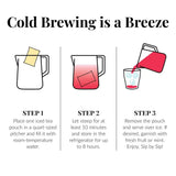 Cold Brew Hibiscus Sangria Spice Iced Tea Pouches - 6 Pouches - Huckle Bee Farms LLC