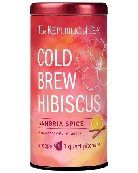 Cold Brew Hibiscus Sangria Spice Iced Tea Pouches - 6 Pouches - Huckle Bee Farms LLC