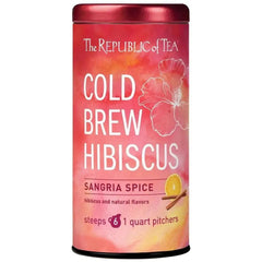 Cold Brew Hibiscus Sangria Spice Iced Tea Pouches - 6 Pouches - Huckle Bee Farms LLC