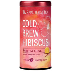 Cold Brew Hibiscus Sangria Spice Iced Tea Pouches - 6 Pouches - Huckle Bee Farms LLC