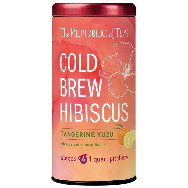 Cold Brew Hibiscus Tangerine Yuzu Iced Tea Pouches - 6 Pouches - Huckle Bee Farms LLC