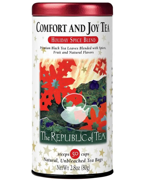 ⛄️ Comfort and Joy Black Tea Bags ⛄️ - Tin 50 Tea Bags - Huckle Bee Farms LLC