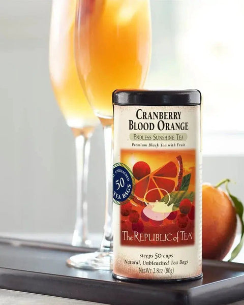 Cranberry Blood Orange Black Tea Bags - Tin 50 Tea Bags - Huckle Bee Farms LLC