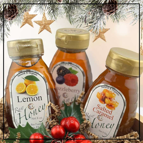 Customizable Gift Box Bundle Mini Pick 3 Honey Gift Box - Huckle Bee Farms LLC