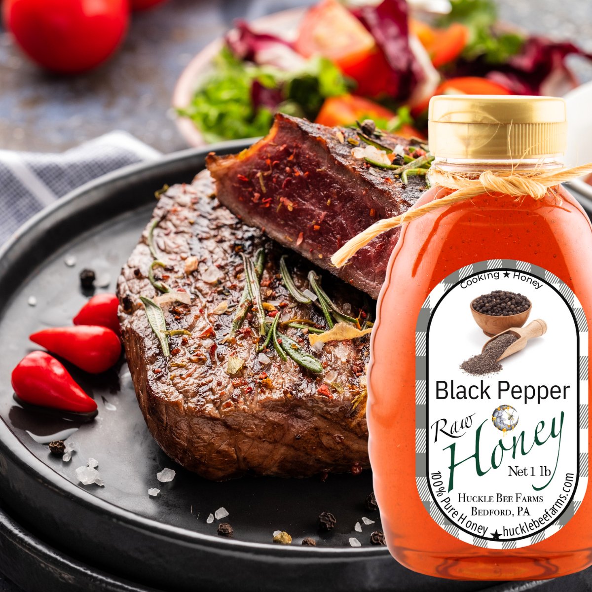 Experience Sweet Heat: Black Pepper Infused Honey - Huckle Bee Farms LLC