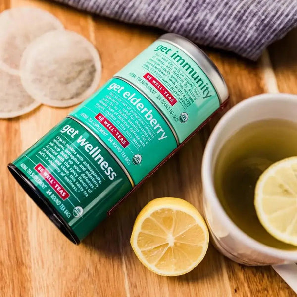 Get Wellness Stackable Tin - 42 Tea Bags - Huckle Bee Farms LLC