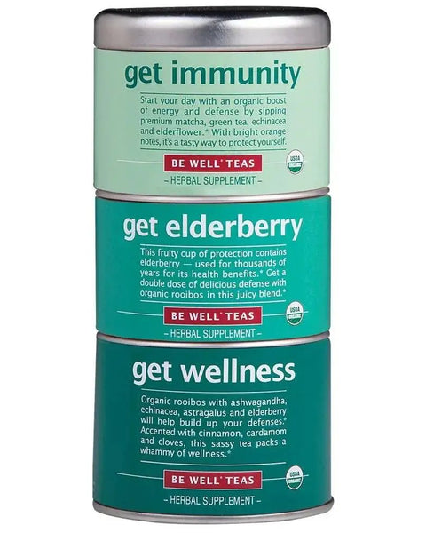 Get Wellness Stackable Tin - 42 Tea Bags - Huckle Bee Farms LLC