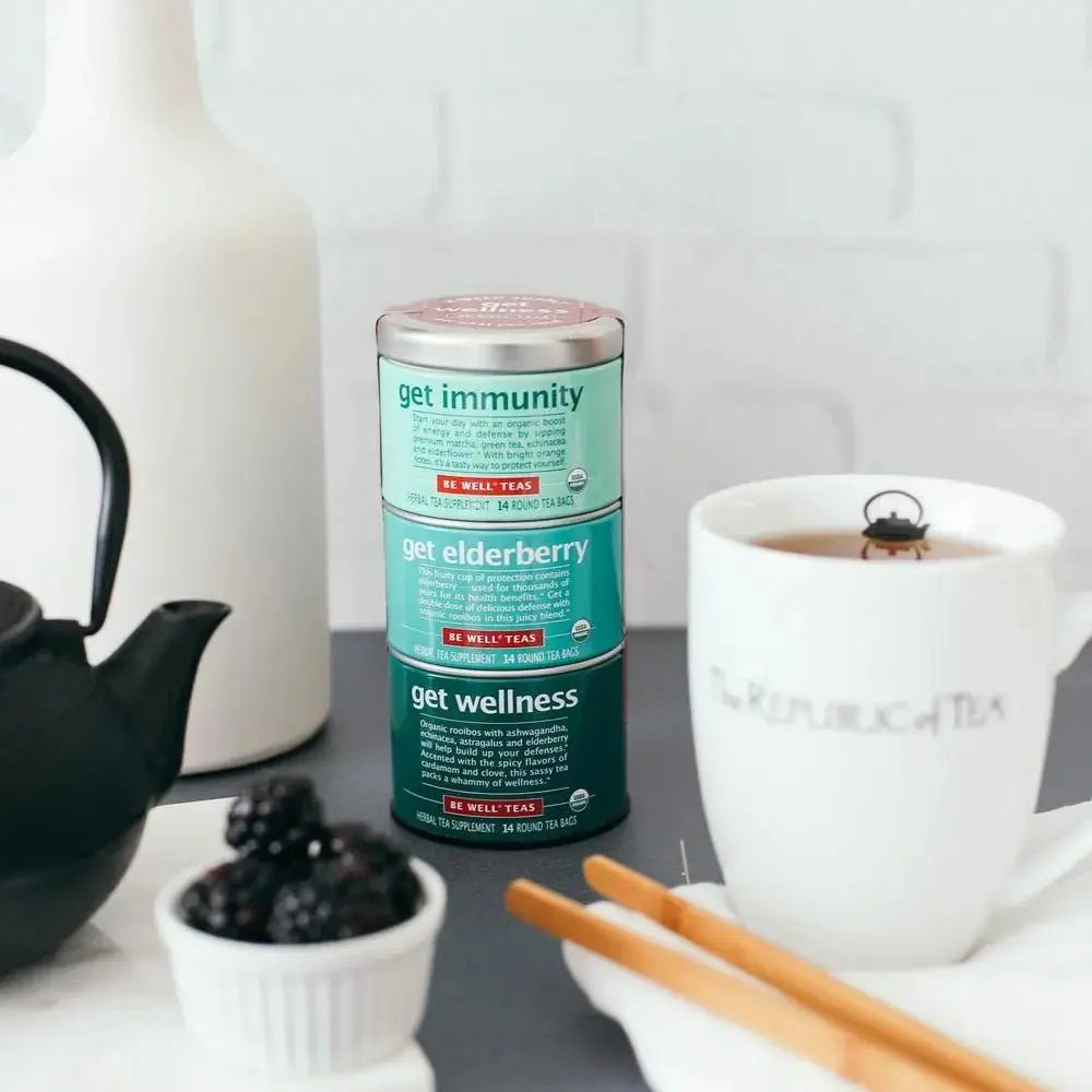 Get Wellness Stackable Tin - 42 Tea Bags - Huckle Bee Farms LLC