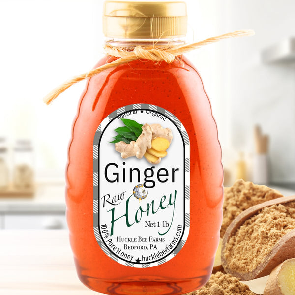 Ginger Infused Honey - Huckle Bee Farms LLC