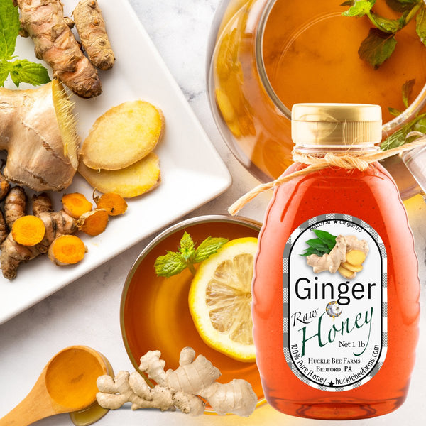 Ginger Infused Honey - Huckle Bee Farms LLC