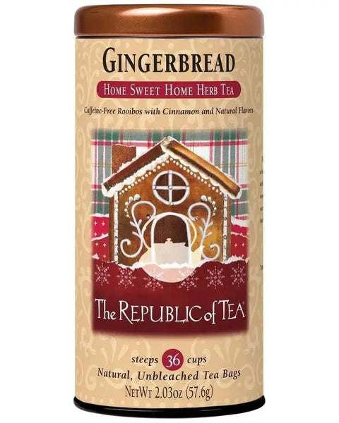 🎄 Gingerbread Cuppa Cake® Tea Bags 🎄 - Tin 36 Tea Bags - Huckle Bee Farms LLC