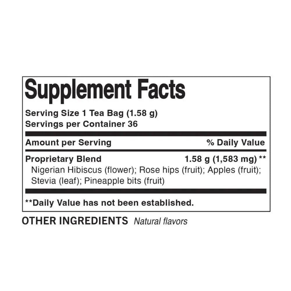 Hibiscus Pineapple Lychee Tea Bags - Tin 36Tea Bags - Huckle Bee Farms LLC