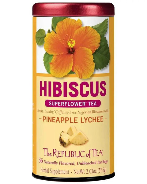 Hibiscus Pineapple Lychee Tea Bags - Tin 36Tea Bags - Huckle Bee Farms LLC