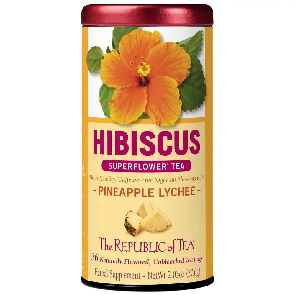 Hibiscus Pineapple Lychee Tea Bags - Tin 36Tea Bags - Huckle Bee Farms LLC