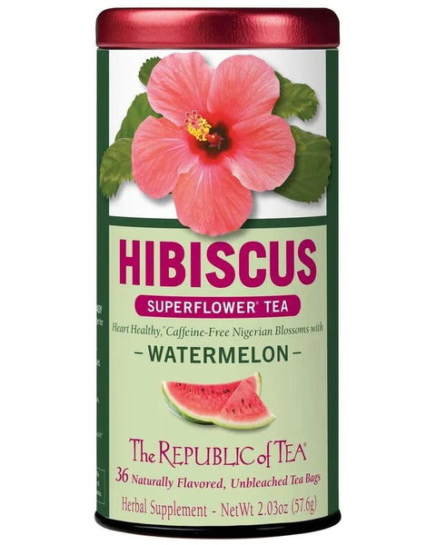 Hibiscus Watermelon Tea Bags - Tin 36 Tea Bags - Huckle Bee Farms LLC