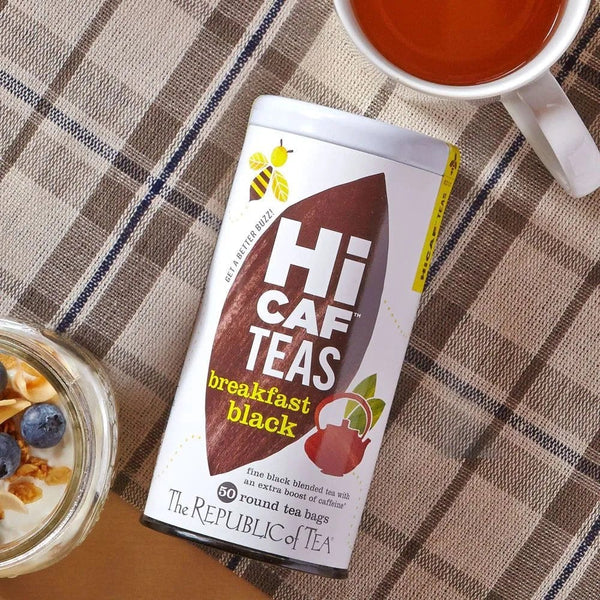 HiCAF® Breakfast Black Tea Bags - Tin 50 Tea Bags - Huckle Bee Farms LLC