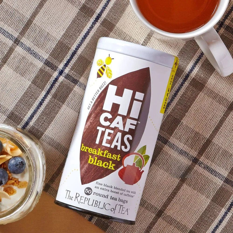 HiCAF® Breakfast Black Tea Bags - Tin 50 Tea Bags - Huckle Bee Farms LLC