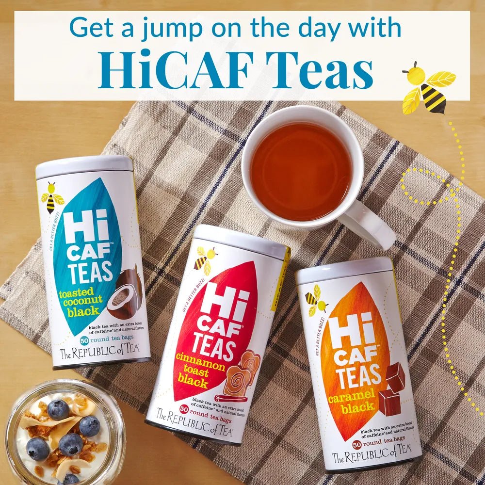 heve エコファーベアJK ミルクティ HiCAF® Caramel Tea: Energy Boost Tea by Huckle Bee Farms
