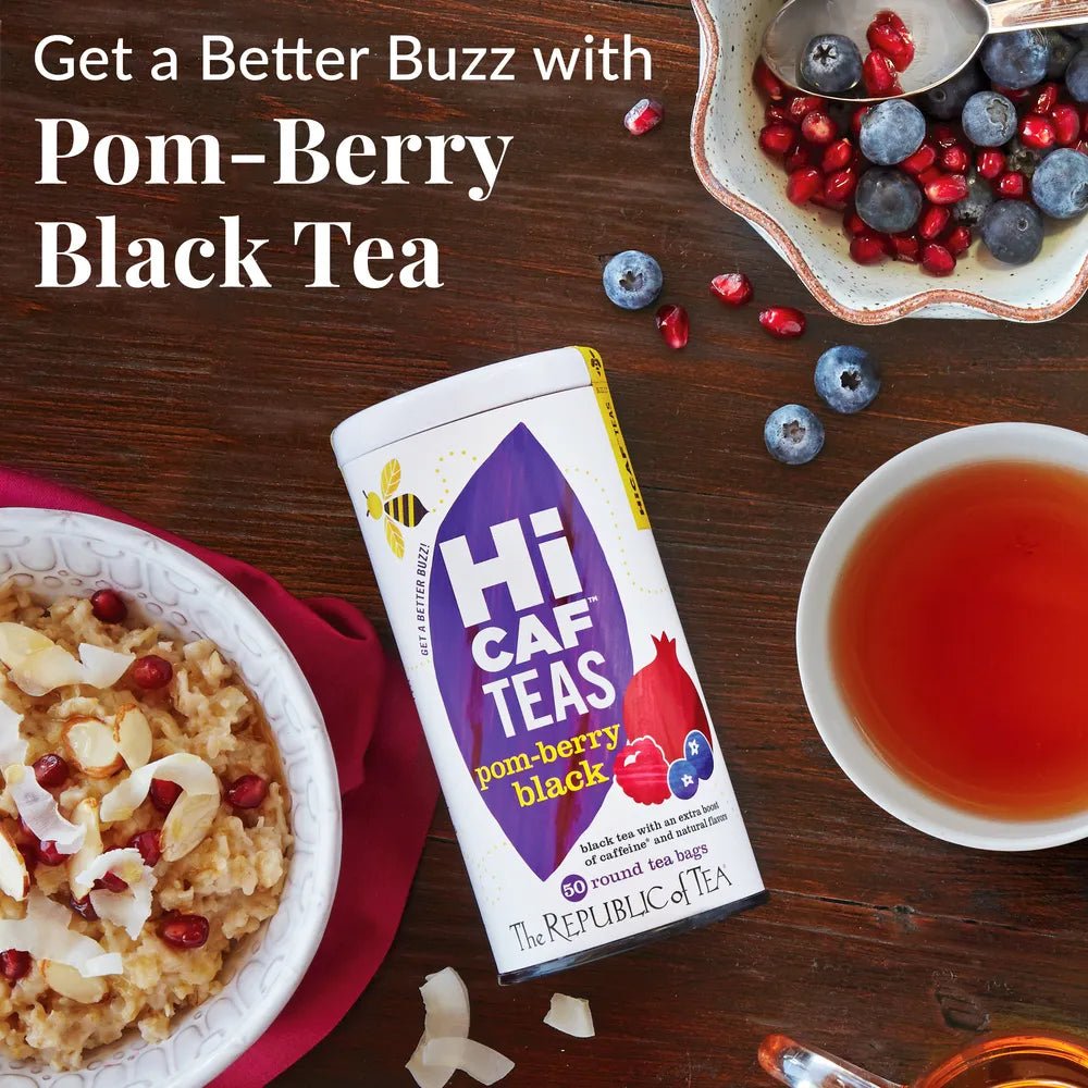 HiCAF® Pom - berry Black Tea Bags - 50 Tea Bags - Huckle Bee Farms LLC