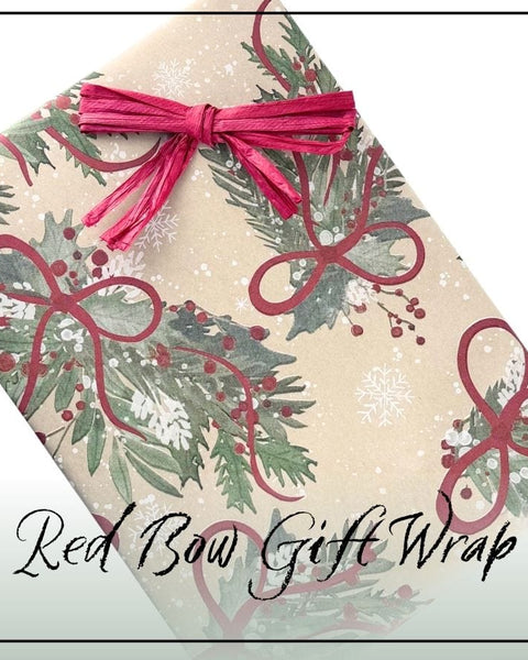 Holiday - Reb Bow Gift Wrap - Huckle Bee Farms LLC