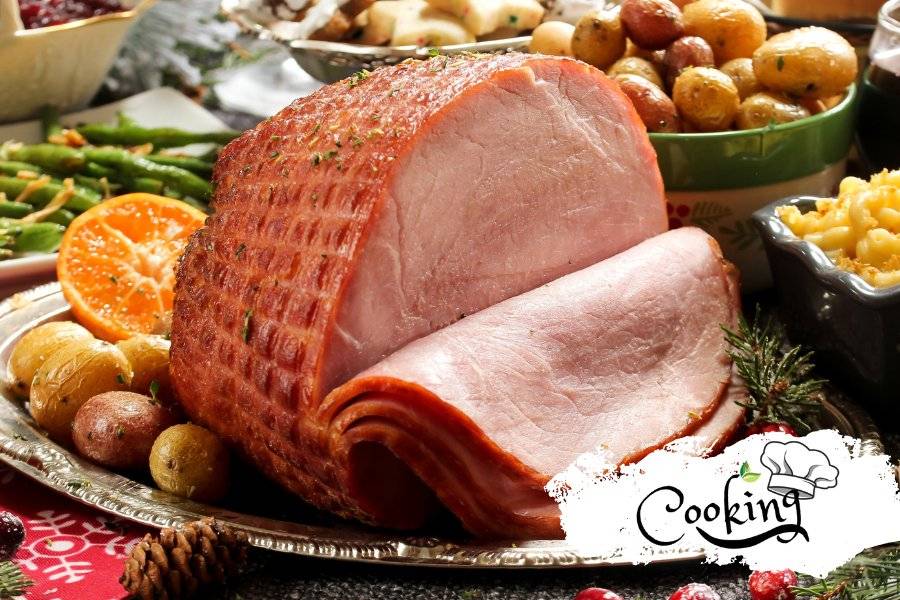 Bourbon honey glazed ham