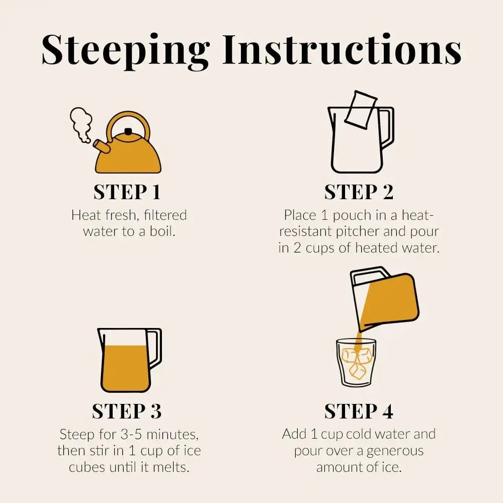 Keto - Friendly Sweet Black Iced Tea - 8 Pouches - Huckle Bee Farms LLC