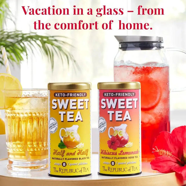 Keto - Friendly Sweet Hibiscus Lemonade Herbal Tea - 8 Pouches - Huckle Bee Farms LLC