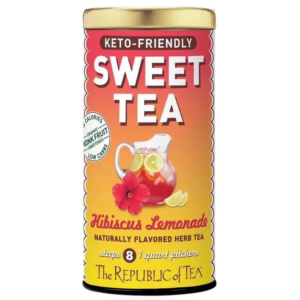 Keto - Friendly Sweet Hibiscus Lemonade Herbal Tea - 8 Pouches - Huckle Bee Farms LLC