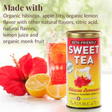 Keto - Friendly Sweet Hibiscus Lemonade Herbal Tea - 8 Pouches - Huckle Bee Farms LLC