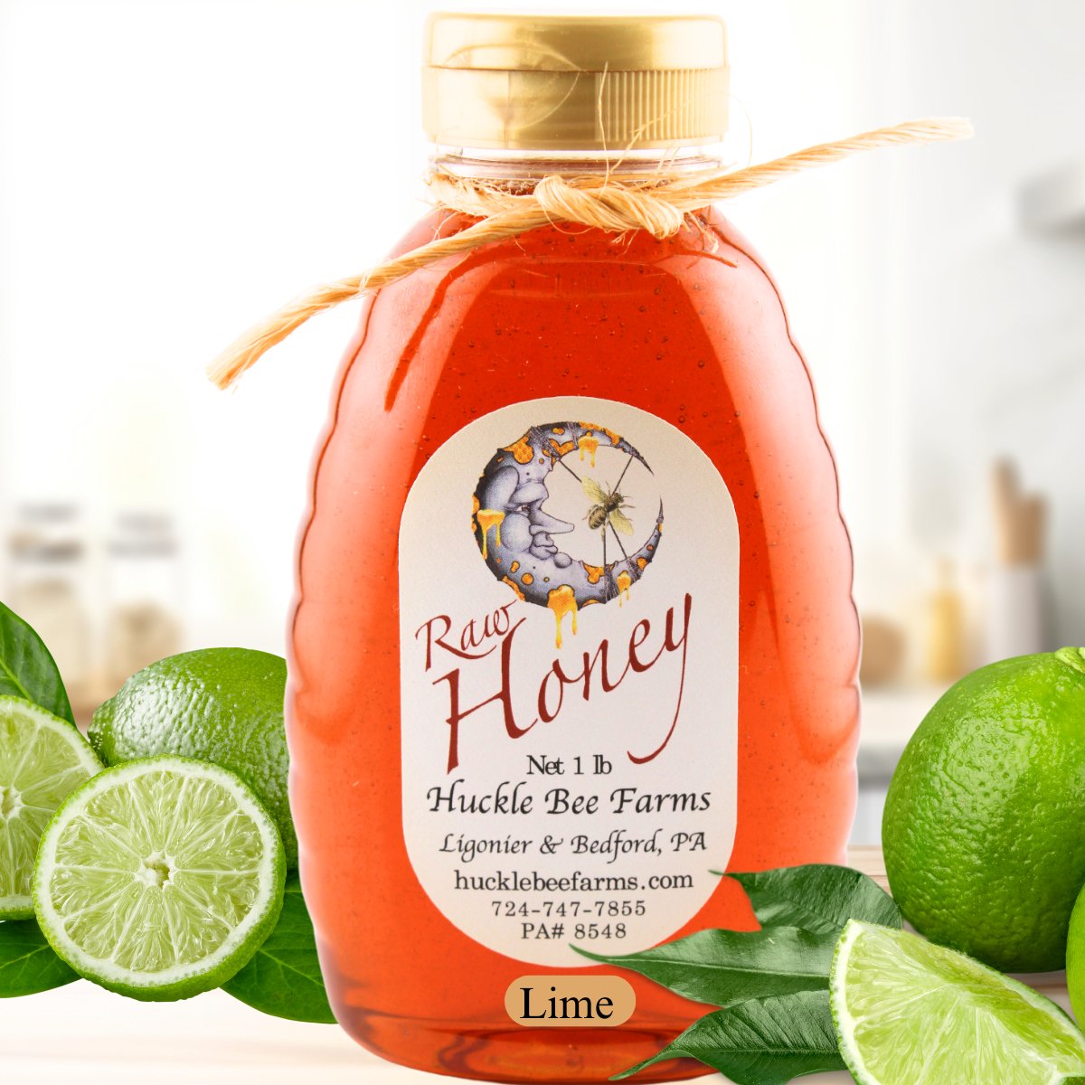 Lime Infused Honey - Huckle Bee Farms LLC