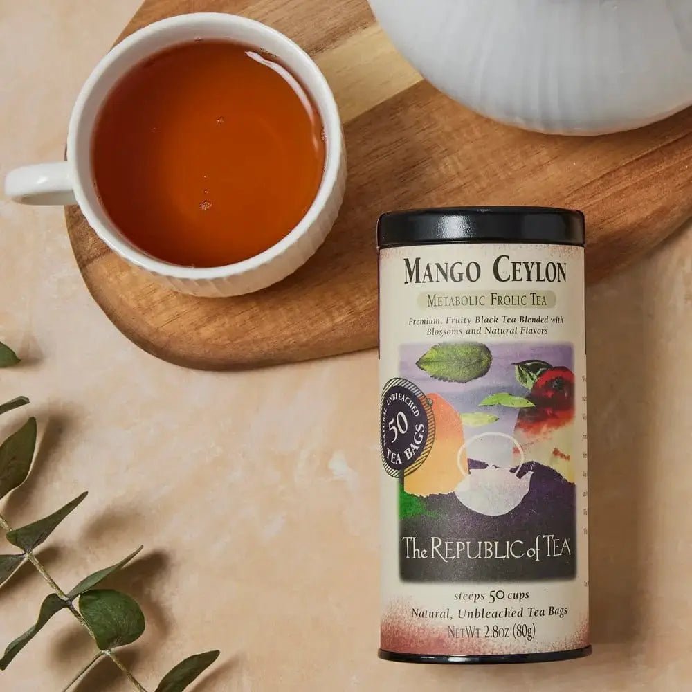 Mango Ceylon Black Tea - Tin 50 Tea Bags - Huckle Bee Farms LLC