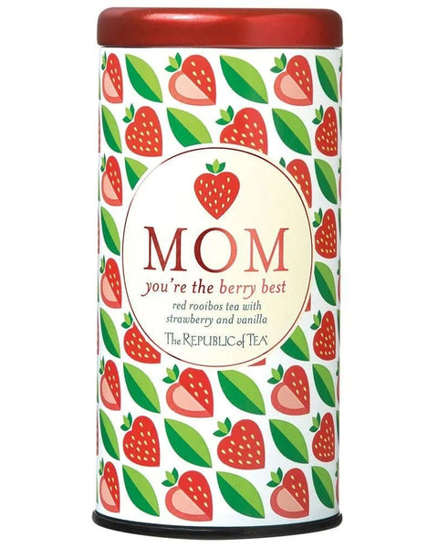 Mom You're the Berry Best Gift Tea (Strawberry Vanilla Red Tea) - Tin 36 Tea Bags - Huckle Bee Farms LLC