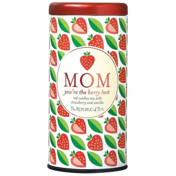 Mom You're the Berry Best Gift Tea (Strawberry Vanilla Red Tea) - Tin 36 Tea Bags - Huckle Bee Farms LLC