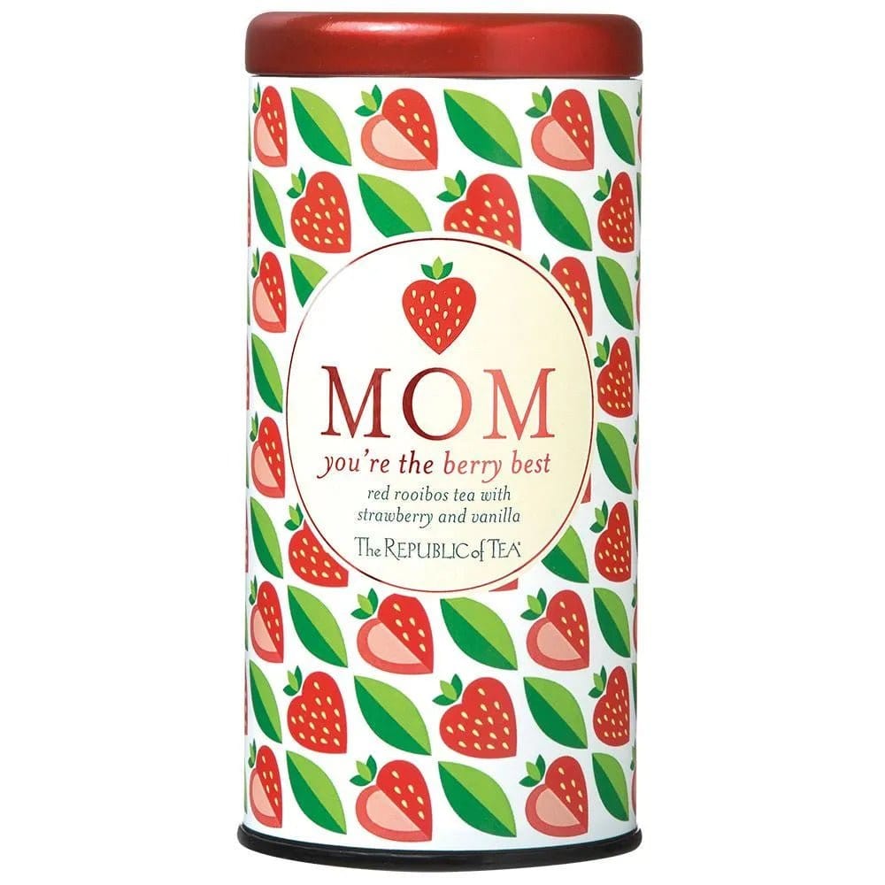 Mom You're the Berry Best Gift Tea (Strawberry Vanilla Red Tea) - Tin 36 Tea Bags - Huckle Bee Farms LLC