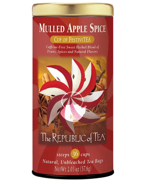 🍁🍎 Mulled Apple Spice Herbal Tea Bags🍎🍁 - Tin 36 Tea Bags - Huckle Bee Farms LLC