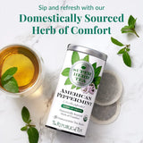 Organic American Peppermint SuperHerb® Herbs Of Origin Tea Bags - Tin 36Tea Bags - Huckle Bee Farms LLC