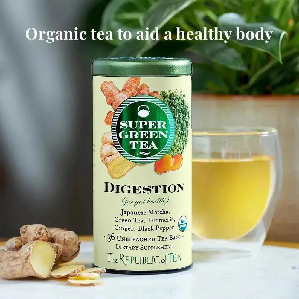 Organic Digestion SuperGreen Tea Bags - Tin 36Tea Bags - Huckle Bee Farms LLC