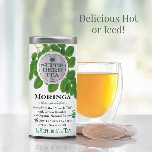 Organic Moringa SuperHerb® Tea Bags - 36 Tea Bags - Huckle Bee Farms LLC