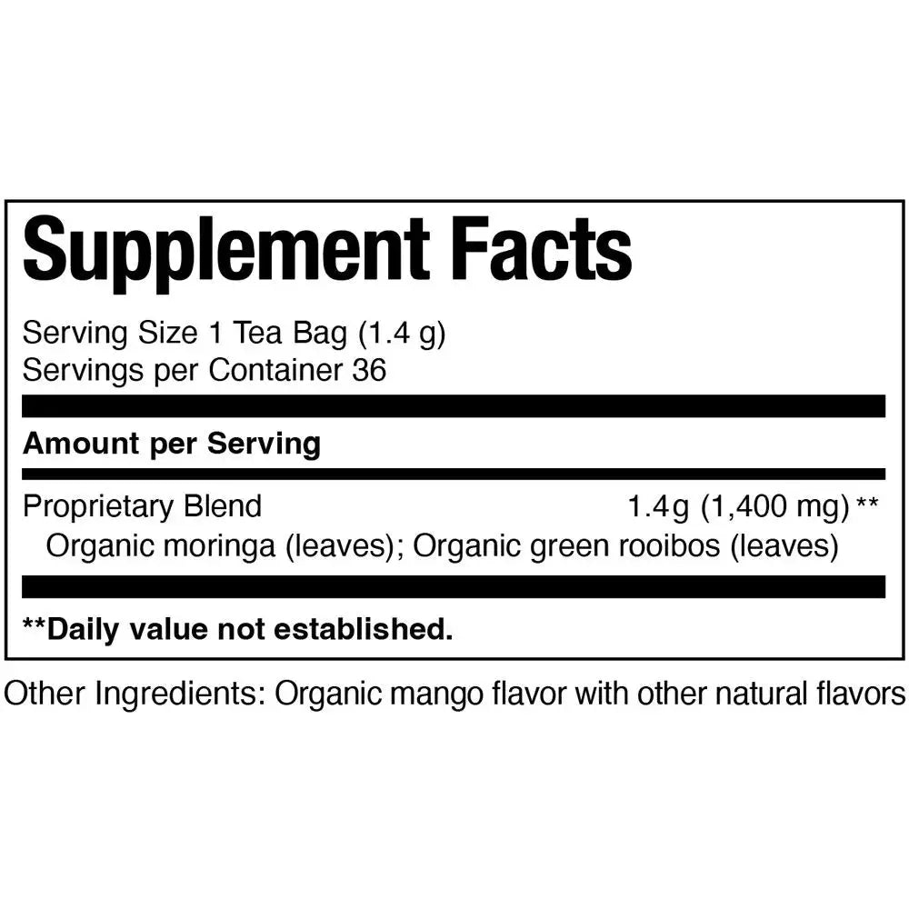 Organic Moringa SuperHerb® Tea Bags - 36 Tea Bags - Huckle Bee Farms LLC