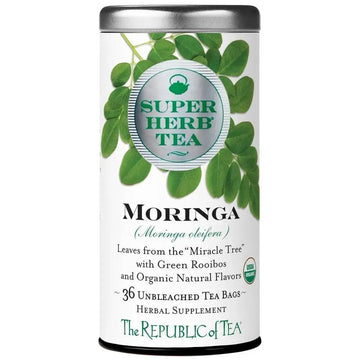 Organic Moringa SuperHerb® Tea Bags - 36 Tea Bags - Huckle Bee Farms LLC