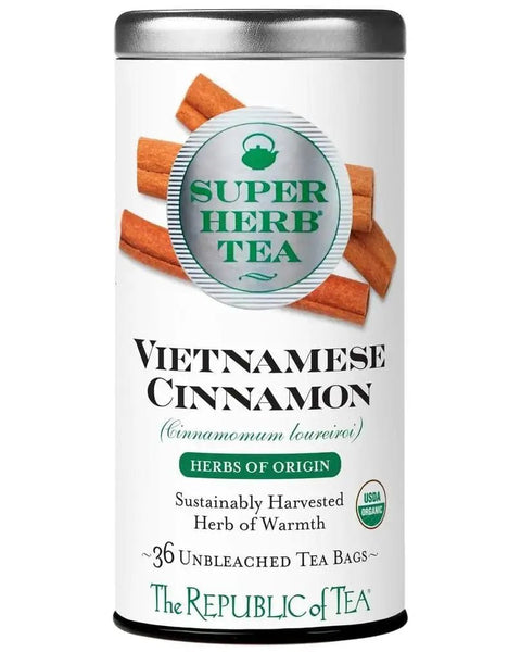 Organic Vietnamese Cinnamon SuperHerb® Herbs of Origin Tea Bags - Tin 36Tea Bags - Huckle Bee Farms LLC