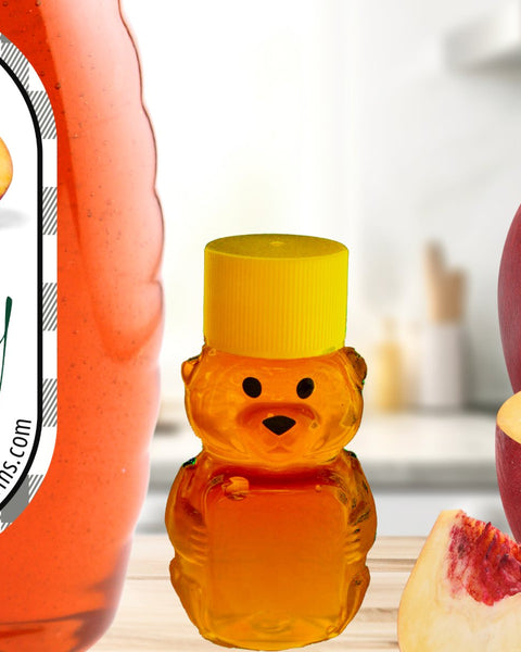 Peach Honey Bliss: Sweet & Fruity Pure Honey Experience - Huckle Bee Farms LLC