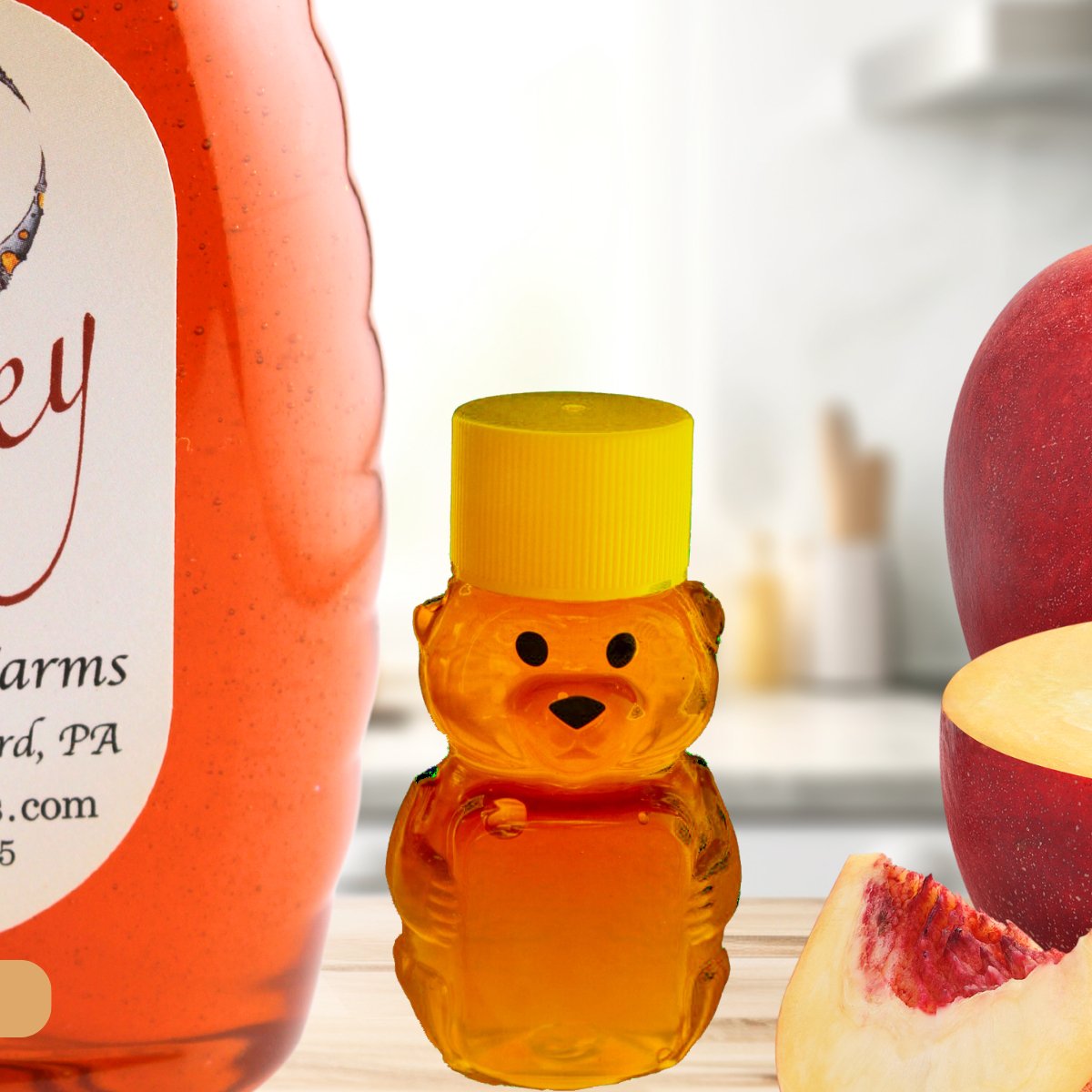 Peach Infused Honey - Huckle Bee Farms LLC